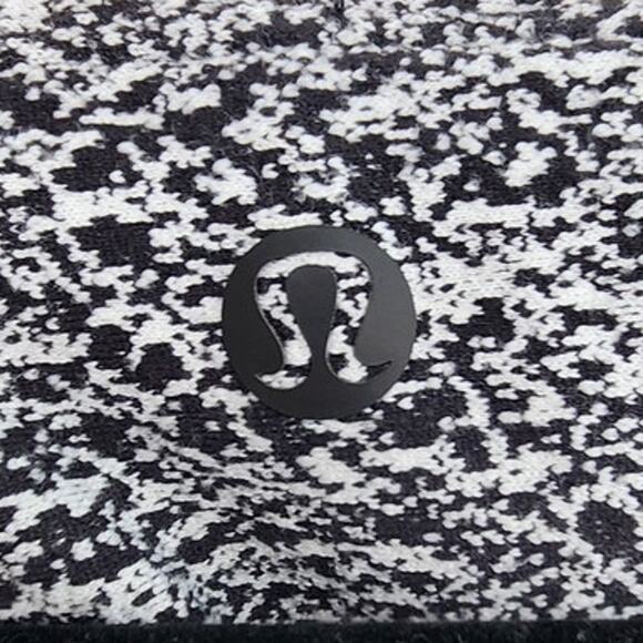 Lululemon The Lab Scoop Neck Long Sleeve Crop Top Black White Est Large - Picture 5 of 5